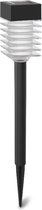 LED Priklamp met Zonne-energie - Aigi Molino - 0.08W - Helder/Koud Wit 6500K - Mat Zwart - Kunststof - BSE