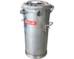 Stalen afvalemmer 50 liter met beugel