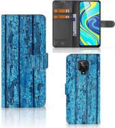 Magnet Case Xiaomi Redmi Note 9 Pro | Note 9S Telefoonhoesje Wood Blue