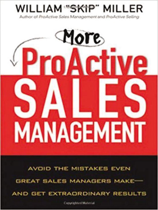 More Proactive Sales Management