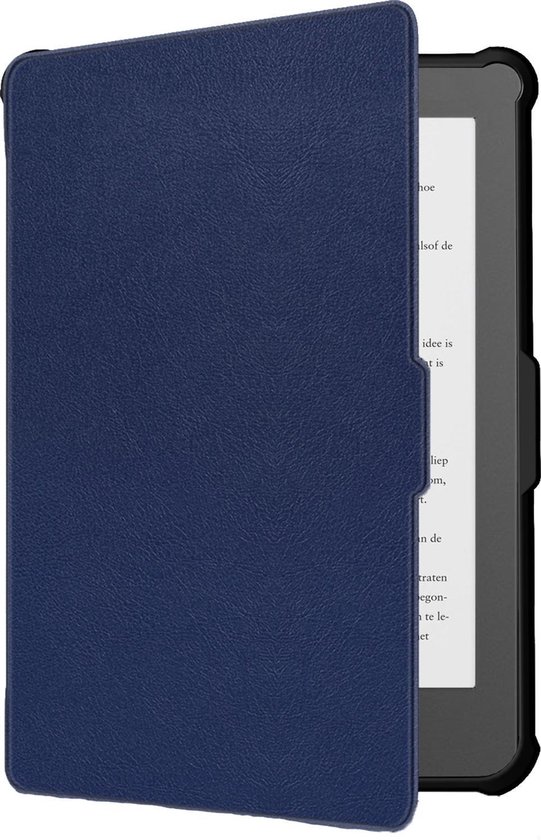Hoesje Geschikt voor Kobo Clara HD Hoesje Luxe Bescherm Case - Hoes Geschikt voor Kobo Clara HD Hoes Book Cover - Donkerblauw