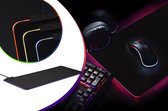 DUTCH ORIGINALS Gaming Muismat XXL - RGB LED Verlichting - 9 Kleuren - Instelbare Helderheid - Anti-slip - 80 x 30 cm
