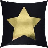 Rox Living Sierkussen Ster 45 X 45 Cm Textiel Zwart/goud