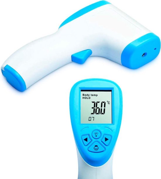 Sinji Infrarood Thermometer – Contactloos - LCD Display - Laser – Voorhoofd  - Koorts | bol.com