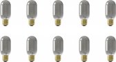 CALEX - LED Lamp 10 Pack - LED Buislamp - Filament - E27 Fitting - Dimbaar - 4W - Warm Wit 2100K - Titanium - BES LED