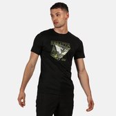 Mannen Fingal V Grafisch actief T-shirt Outdoorshirt zwart