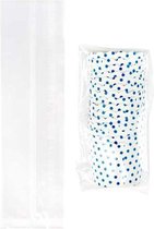 Plastic Zakken 7/2x3x23cm met zijvouw (100 stuks) | Plastic zak