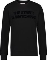 Purewhite The Street Is Watching Sweater Black