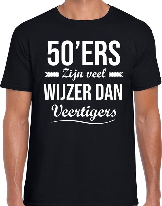 50e verjaardag 50 jaar oud level up gaming heren T-shirt 100% katoen