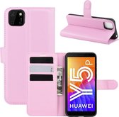 Book Case - Huawei Y5P Hoesje - Pink