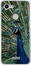 Google Pixel 3 Hoesje Transparant TPU Case - Peacock #ffffff