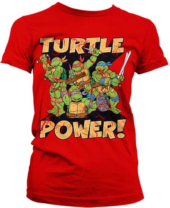 Teenage Mutant Ninja Turtles Dames Tshirt -2XL- Turtle Power! Rood