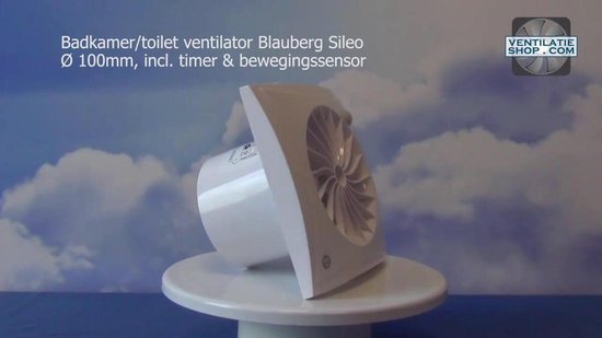 Badkamerventilator Blauberg Sileo - Ø 100mm - MET TIMER + BEWEGINGSSENSOR  (SILEO100IR) | bol.com