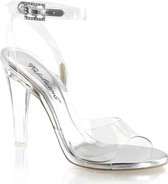 Fabulicious Sandaal met enkelband -36 Shoes- CLEARLY-406 US 6 Transparant/Zilverkleurig