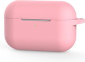 Apple AirPods Pro Wireless Earphone Silicone Protective Case with Hook(Pink)