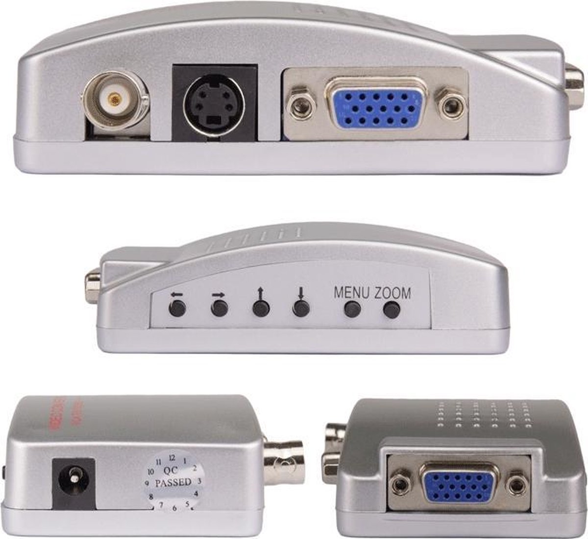 HOWEI HW-2404 BNC / S-video naar VGA video-omzetter (zwart)