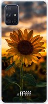 Samsung Galaxy A71 Hoesje Transparant TPU Case - Sunset Sunflower #ffffff