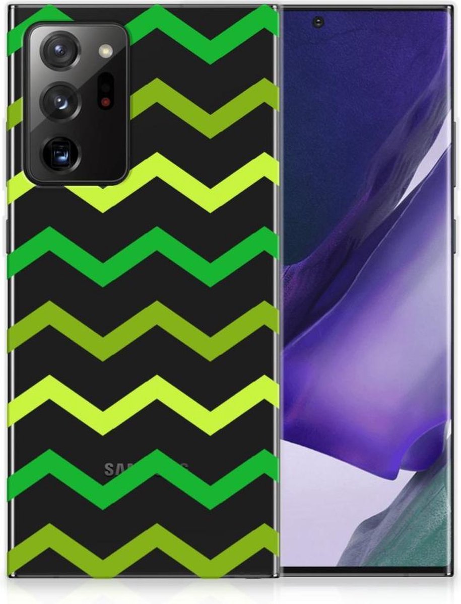 Samsung Galaxy Note20 Ultra TPU bumper Zigzag Groen