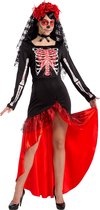 CARNIVAL TOYS - Dia de los Muertos flamenco danseres kostuum voor vrouwen - M / L - Volwassenen kostuums
