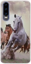 ADEL Siliconen Back Cover Softcase Hoesje Geschikt voor Huawei P30 - Paarden