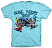 DC Comics Batman Heren Tshirt -M- Cool Party Bro! Blauw