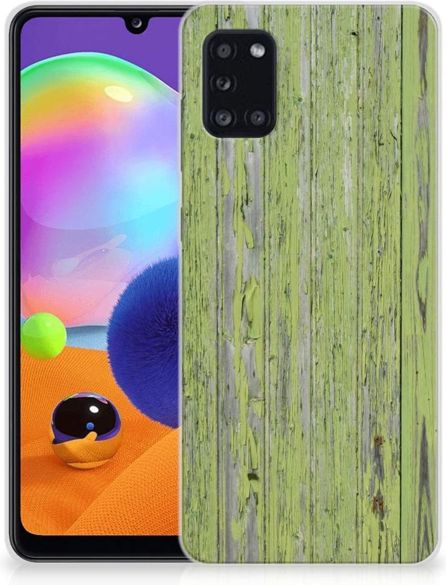 Samsung Galaxy A31 Bumper Hoesje Green Wood