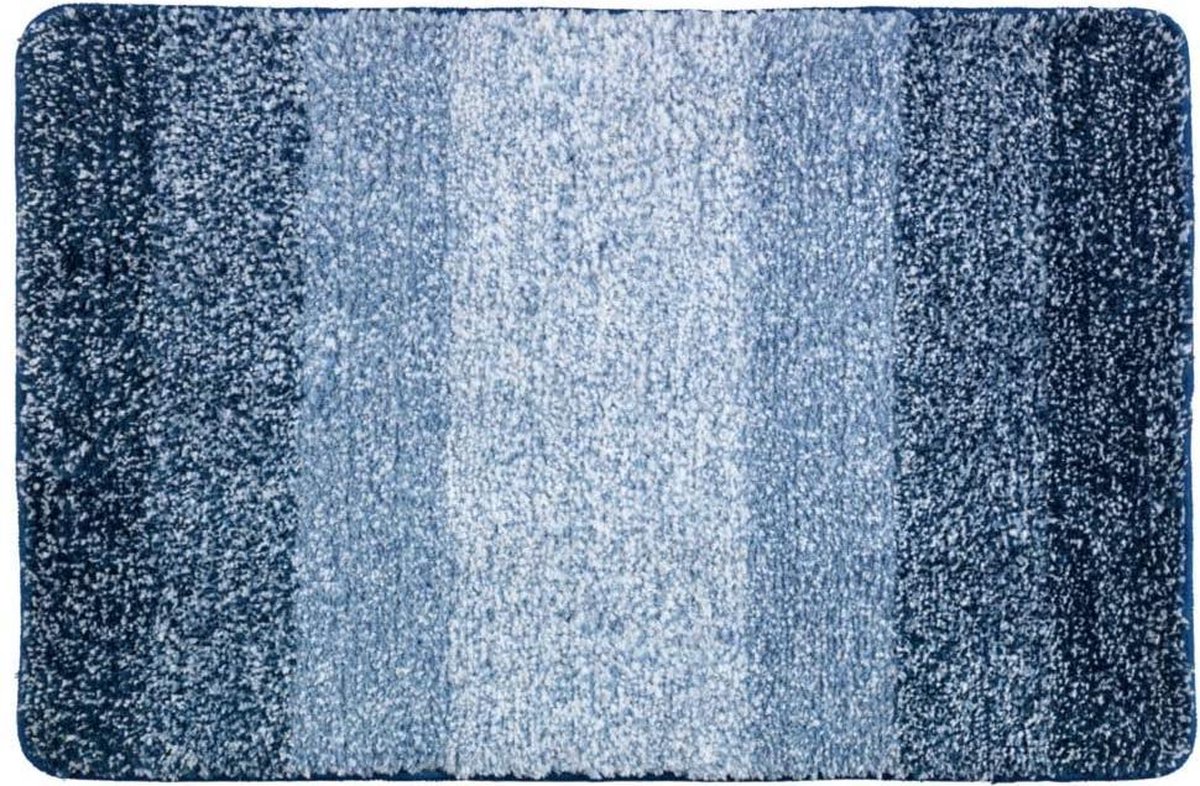 Wenko Badmat Luso 90 X 60 Cm Polyester Blauw