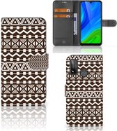 Bookcase Huawei P Smart 2020 Hoesje Aztec Brown