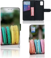 Coque Téléphone Samsung Galaxy A31 PU Premium Housse pour Macarons