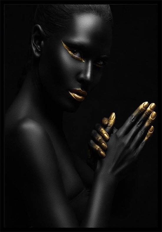Dancing Women zwart goud poster