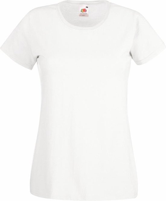 Fruit Of The Loom T-Shirt à Manche Courte Femme / Femme Coupe Valueweight (Wit)