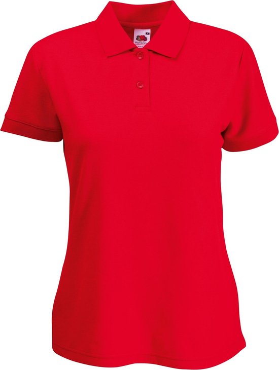 Fruit Of The Loom Vrouwen Dames-Fit 65/35 Poloshirt Korte Mouwen