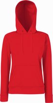 Fruit of the Loom - Lady-Fit Classic Hoodie - Rood - XS