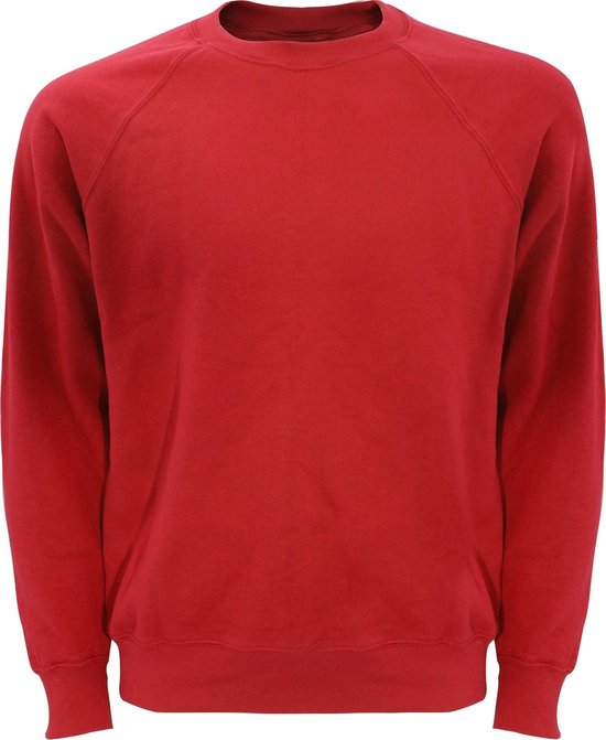 Fruit Of The Loom Unisex Raglan Mouwen Belcoro® Sweatshirt (Rood)