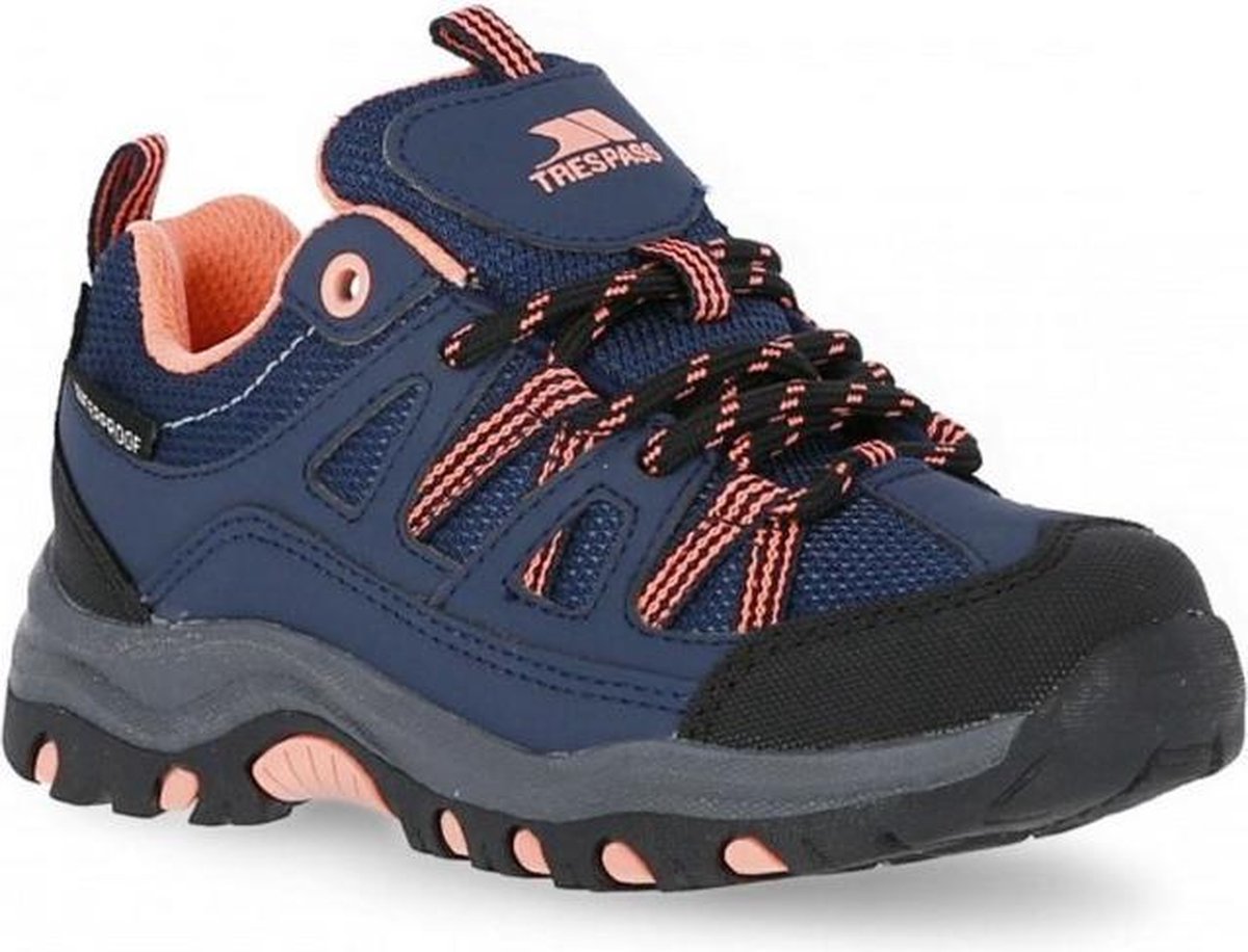 Trespass Childrens/Kids Gillon Low Cut Walking Shoe (Navy/Neon Coral)