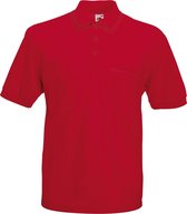 Fruit Of The Loom Heren Pocket 65/35 Pique © Poloshirt Korte Mouwen (Rood)