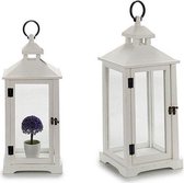 Lykta Gift Decor Wit (2 Onderdelen) (26 x 72 x 31 cm)