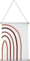 Villa Madelief Interieurbanner regenboog fragment - Textielposter - 60x80cm - Wandkleed - Wandtapijt - Wanddecoratie voor thuis - Makkelijk op te hangen - Poster met houten hangers