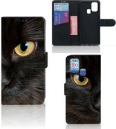 Telefoonhoesje Geschikt voor Samsung Galaxy M31 Beschermhoesje Zwarte Kat