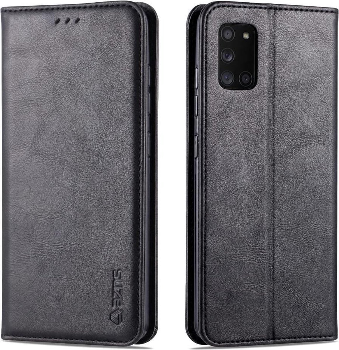 AZNS Retro Samsung Galaxy A41 Portemonnee Stand Hoesje Zwart