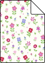 Proefstaal ESTAhome behang bloemen multicolor - 137319 - 26,5 x 21 cm