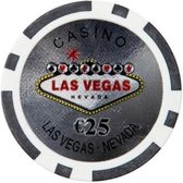Las Vegas Poker Chips €25,- zwart (25 stuks)-pokerchips-pokerfiches-ABS chips-pokerspel-pokerset-poker set