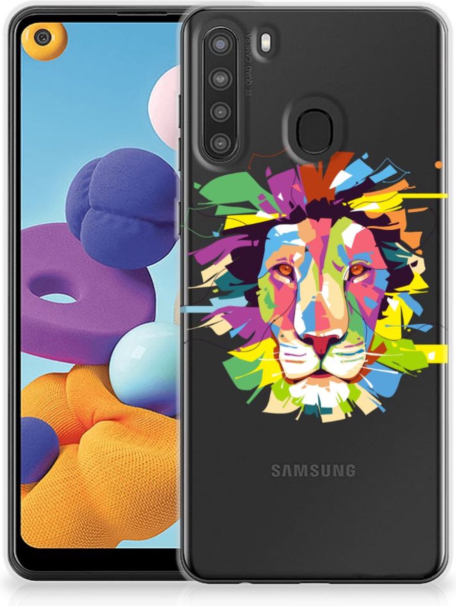 Samsung Galaxy A21 Telefoonhoesje met Naam Lion Color
