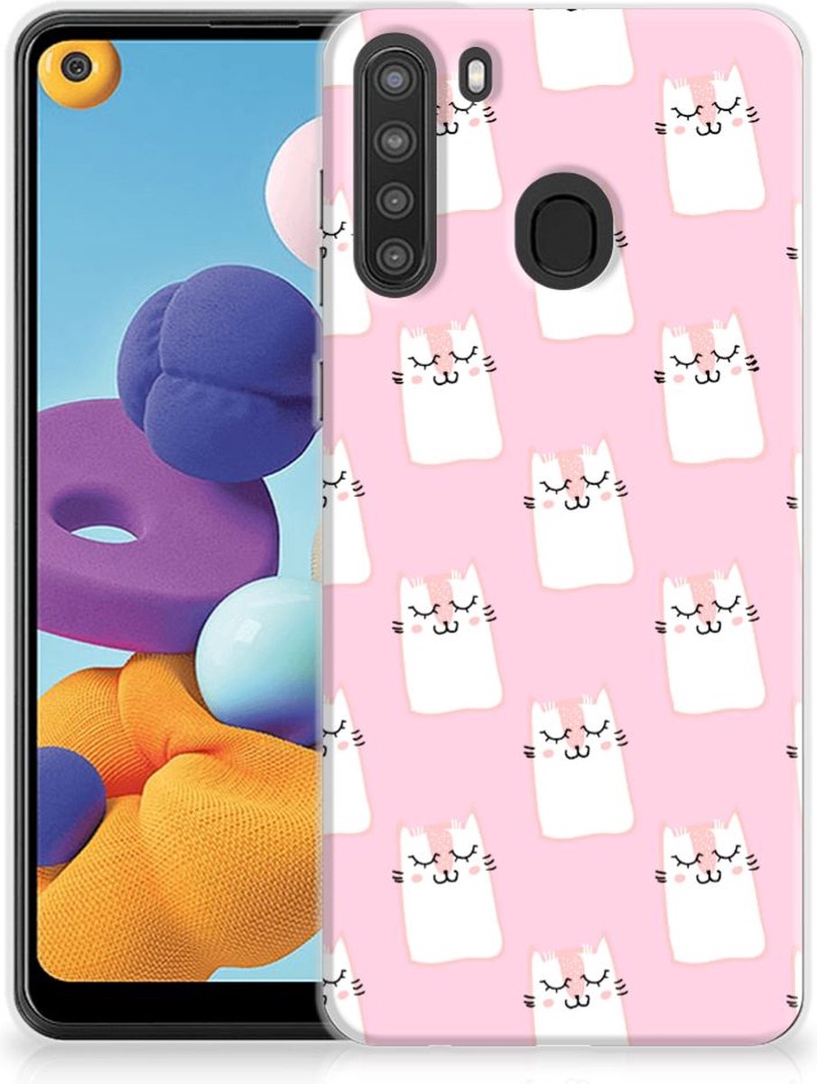 Samsung Galaxy A21 TPU Hoesje Sleeping Cats