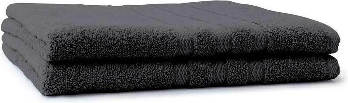 LINNICK Pure Handdoeken Set - Douchelaken - 100% Katoen - Dark Grey - 70x140cm- Per 2 Stuks