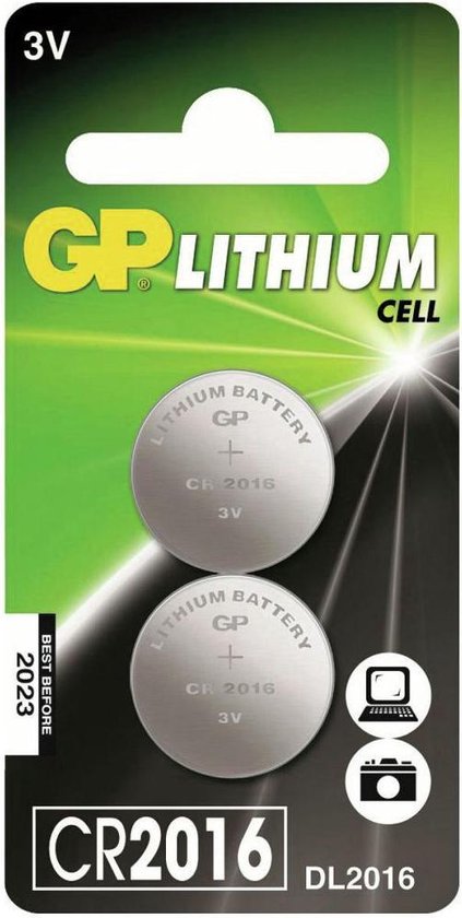 GP Batteries Lithium Cell CR2016, Batterie à usage unique, CR2016, Lithium, 3  V, 2