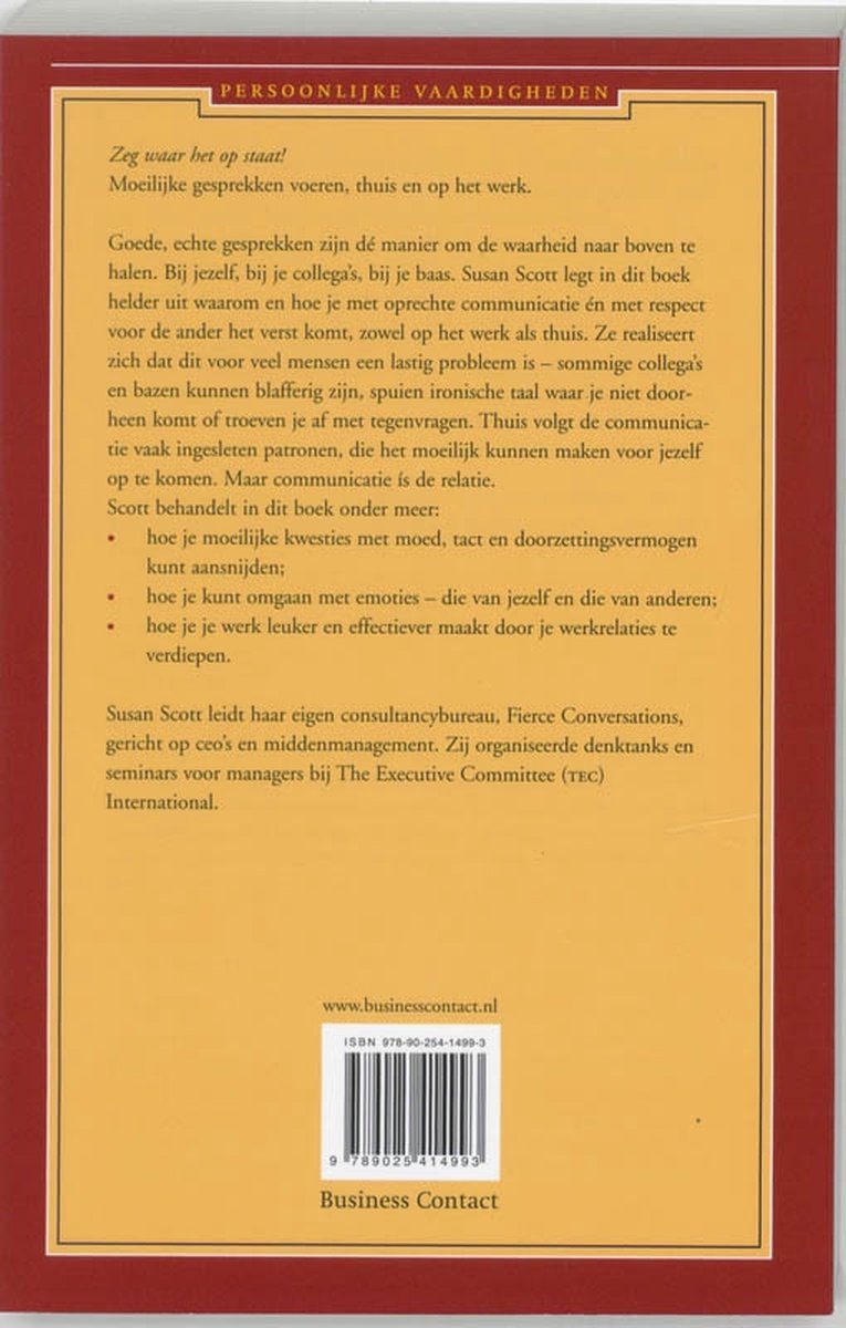 Zeg Waar Het Op Staat - back cover