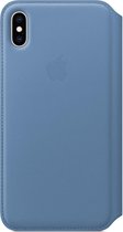 Apple Smart Folio - Flip cover voor mobiele telefoon - leer - korenbloem - voor iPhone XS Max