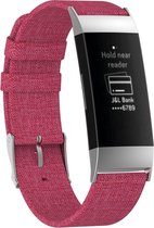 iMoshion Bandje Geschikt voor Fitbit Charge 4 / Charge 3 - iMoshion Nylon bandje - Roze