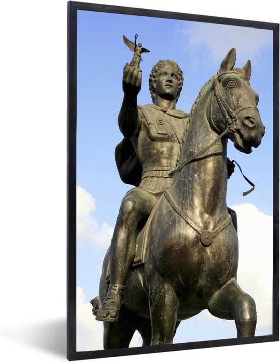 Poster met lijst Alexander de Grote Een close up van een